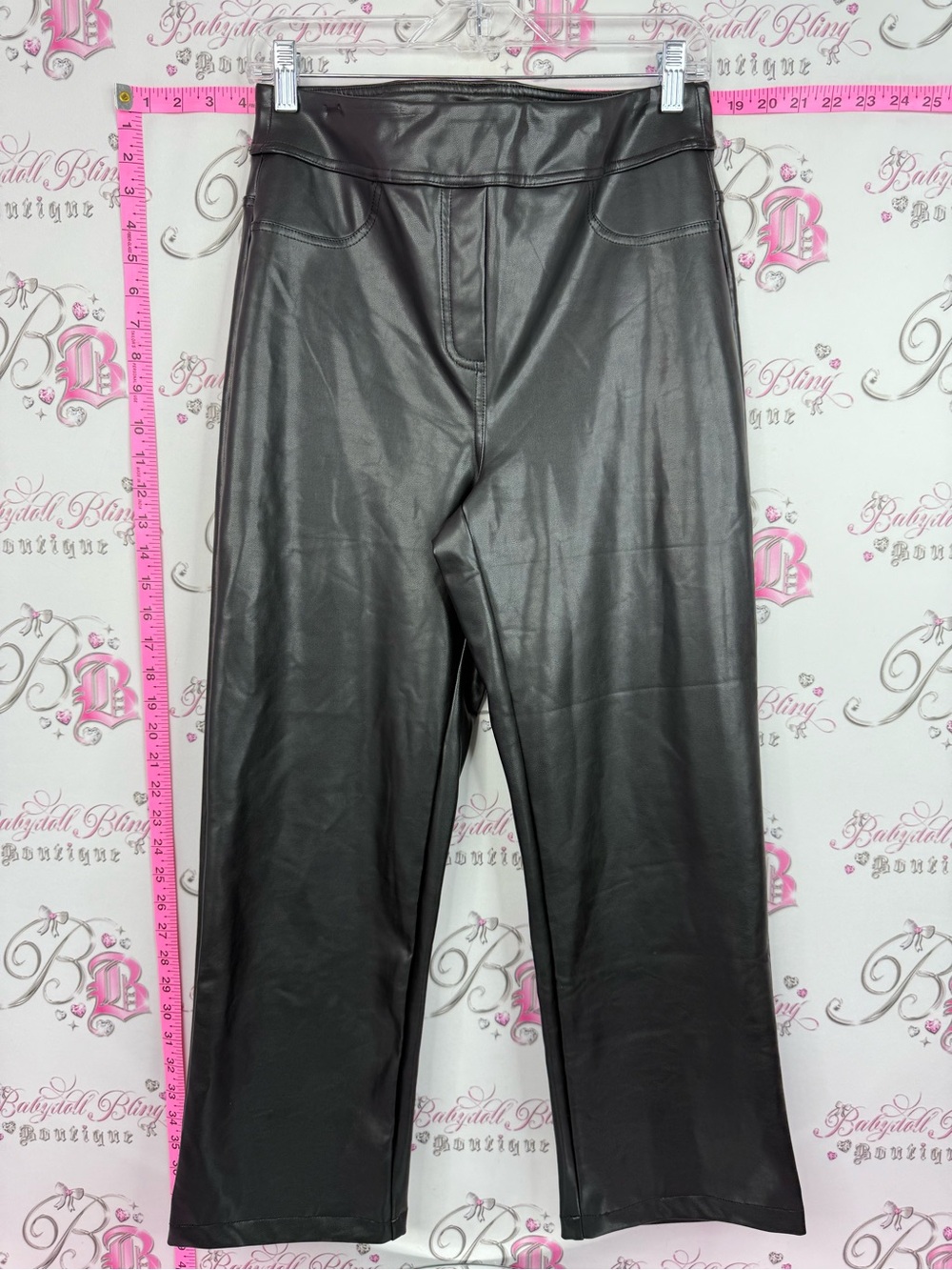 Laundry By Shelli Segal Black Faux Leather Pants